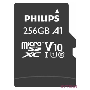 SD Micro 256GB XC Philips 1Adapter UHS-I U1