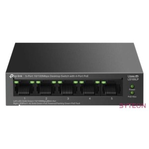 TP-Link LS105LP 5-Port 10,100Mbps Desktop Switch with 4-Port PoE