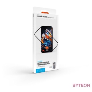 FIXED Rendkívül tartós edzett üveg por elleni aplikátorral Apple iPhone 15 ,iPhone16 készülékhez, fekete