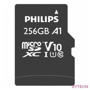 SD Micro 256GB XC Philips 1Adapter UHS-I U1