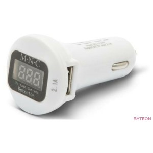 M.N.C Car Charger  Voltage meter White