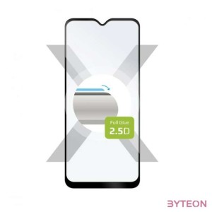 FIXED Teljesen fedő védőfólia Samsung Galaxy A04s-hez, Fix, Biztonságos üveg, Fekete
