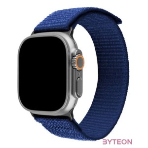 FIXED nylon sportos óraszíj Apple Watch Ultra 49mm-es okosórához, sötétkék FIXNST2-1029-DBL
