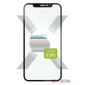 FIXED Teljesen fedő védőfólia Samsung Galaxy A04s-hez, Fix, Biztonságos üveg, Fekete