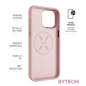 FIXED MagFlow telefontok MagSafe kompatibilis Apple iPhone 15 Pro-hoz, pink