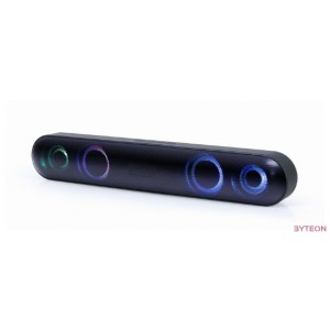 Gembird SPKBT-BAR400L Bluetooth Soundbar with LED Light Effect Black