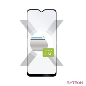 FIXED Teljesen fedő védőfólia Samsung Galaxy A04s-hez, Fix, Biztonságos üveg, Fekete