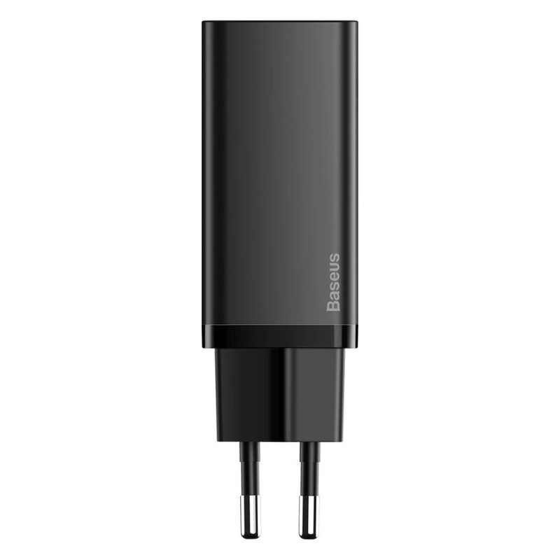 Baseus GaN2 Lite fali töltő, USB + USB-C, 65 W, EU (fekete)