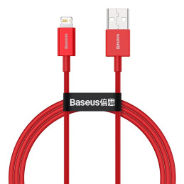 USB-kábel a Lightning Baseus Superior sorozathoz, 2,4 A, 1 m (piros)