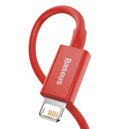 USB-kábel a Lightning Baseus Superior sorozathoz, 2,4 A, 1 m (piros)