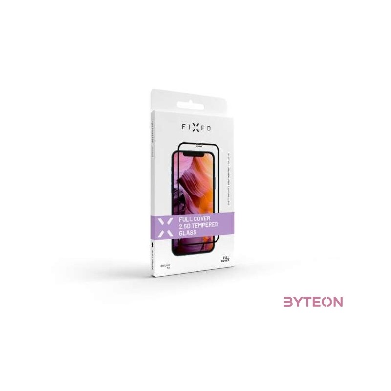 FIXED teljes képernyővédő edzett üvegből, 2.5D technológia, iPhone 15Pro Max-hoz, fekete