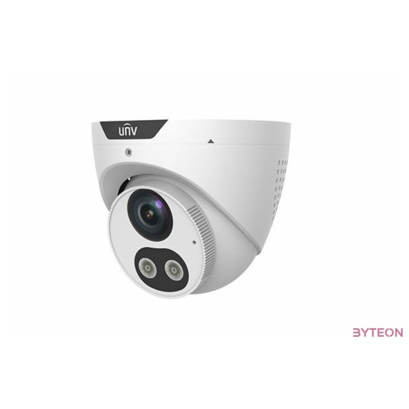 Uniview Prime-I 4MP Tri-Guard turret dómkamera, 2,8mm fix objektívvel, mikrofonnal és hangszóróval