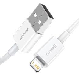 USB-kábel a Lightning Baseus Superior sorozathoz, 2,4A, 1,5 m (fehér)