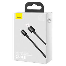 USB-USB-C Baseus Superior sorozatú kábel, 66 W, 1 m (fekete)