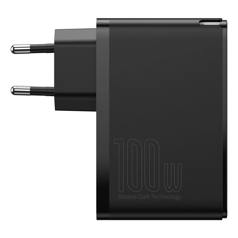 Baseus GaN2 Pro fali töltő, 2x USB + 2x USB-C, 100W, EU (fekete)