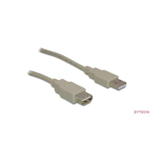Delock USB-A 2.0 apa  USB-B 2.0 anya 1.8m - Szürke