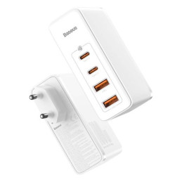 Baseus GaN2 Pro fali töltő, 2x USB + 2x USB-C, 100W, EU (fehér)