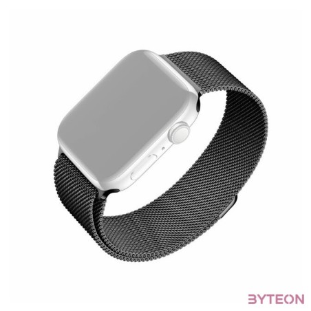 FIXED Mesh Strap for Apple Watch 38,40,41mm, Fekete, Okosóra kiegészítő