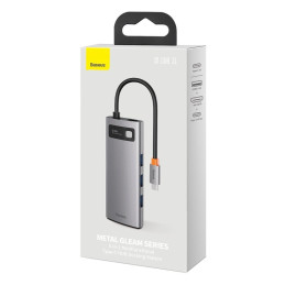 Baseus Metal Gleam Series 5 az 1-ben hub, USB-C - 3x USB 3.0 + HDMI + USB-C PD