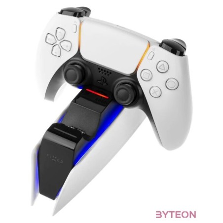 FIXED Kettős töltő PS5 DualSense kontrollerhez, fekete és fehér