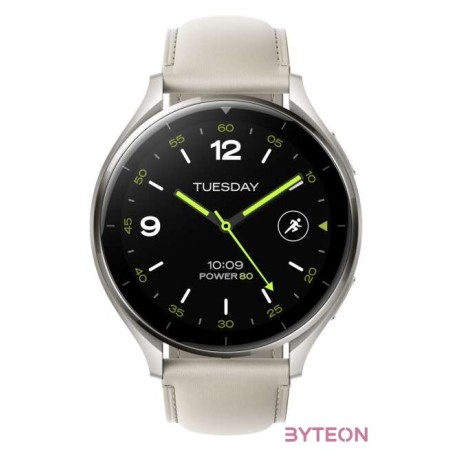 Xiaomi Watch 2 Titan Gray Case with White Leather Strap