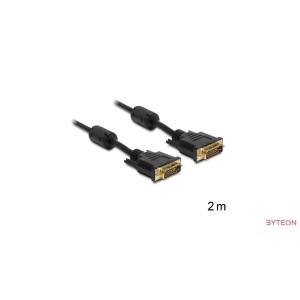 Delock DVI 24+1 apa  DVI 24+1 apa 2m - Fekete