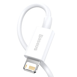 USB kábel a Lightning Baseus Superior sorozathoz, 2,4 A, 1 m (fehér)