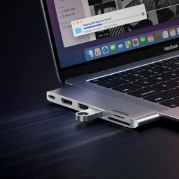 UGREEN CM380 adapter USB-C hub MacBook Air / Pro-hoz (szürke)