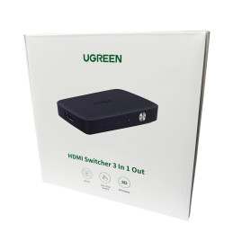 UGREEN CM332 3 az 1-ben HDMI kapcsoló 1.4, 4K, 30 Hz (fekete)