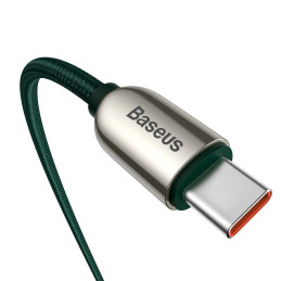 USB-C – USB-C Baseus kijelzőkábel, tápellátás, 100 W, 1 m (zöld)