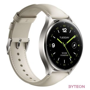 Xiaomi Watch 2 Titan Gray Case with White Leather Strap