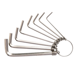 Deli Tools EDL3080 imbuszkulcs készlet, 1,5-6 mm (ezüst)