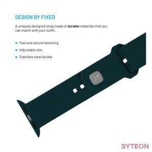 FIXED szilikon sportos óraszíj Apple Watch 38,40,41mm-es okosórákhoz, sötét zöld