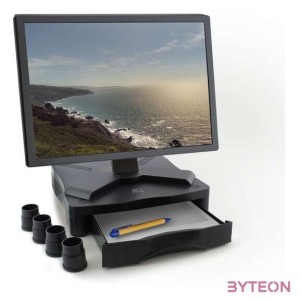 ACT AC8200 Monitor Stand with One Drawer 10-17 Black