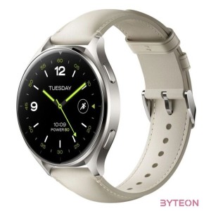 Xiaomi Watch 2 Titan Gray Case with White Leather Strap