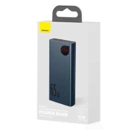 Powerbank Baseus Adaman Metal 20000mAh, PD, QC 3.0, 65W, 2xUSB + USB-C + mikro USB, (kék)