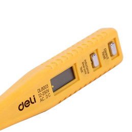 Deli Tools EDL8003 feszültségvizsgáló 12-250V (sárga)