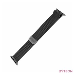 FIXED Mesh Strap for Apple Watch 38,40,41mm, Fekete, Okosóra kiegészítő