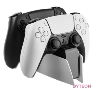 FIXED Kettős töltő PS5 DualSense kontrollerhez, fekete és fehér