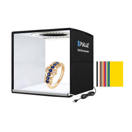 Puluz PKT3101B fénysátor 25cm + LED szőnyeg