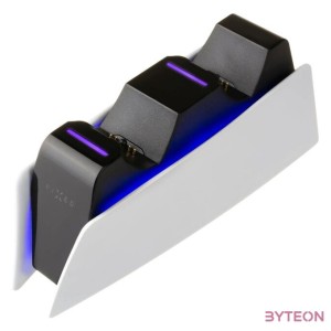 FIXED Kettős töltő PS5 DualSense kontrollerhez, fekete és fehér