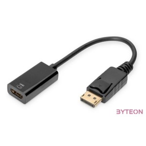 Digitus Active DisplayPort Adapter,Converter DP to HDMI 0,2m Black