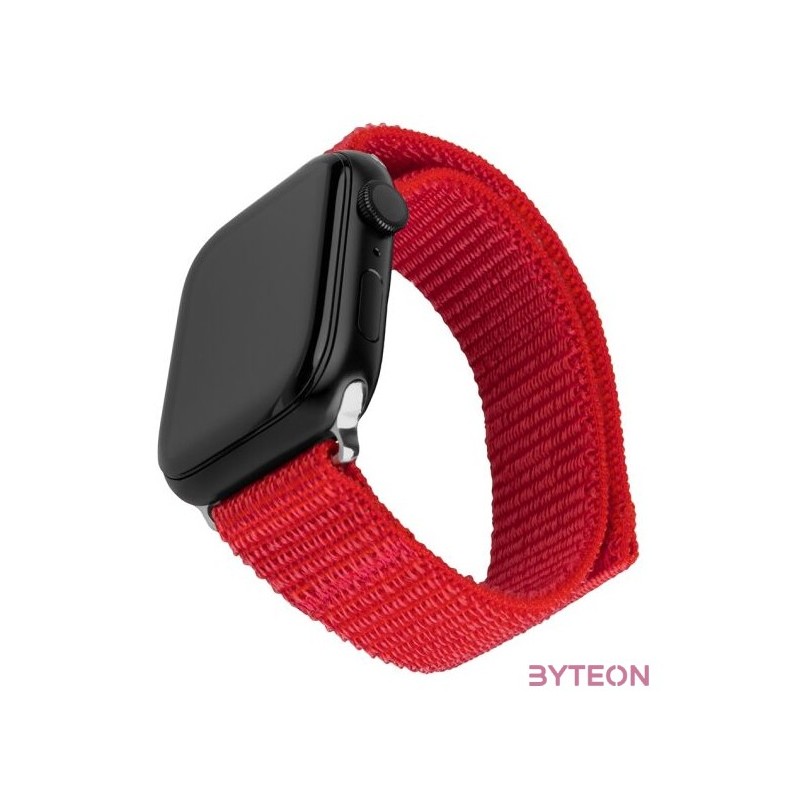 FIXED nylon sportos óraszíj Apple Watch 38,40,41mm-es okosórához, piros FIXNST2-436-RD
