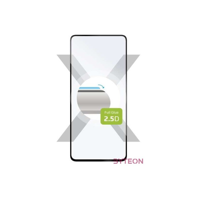 FIXED Teljesen fedő védőfólia Xiaomi Redmi Note 12 Pro 5G készülékhez, Fix, Biztonságos üveg, Fekete