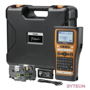 Brother BROTHER Címkéző PT-E560BTVP, QWERTY billentyűzet, TZe szalag 3,5-24mm, (tölthető akku, hordtáska, tze szalag készlet)