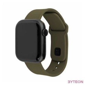 FIXED Sporty szilikon szíj az Apple Watch 42,44,45mm-es okosórákhoz, oliva