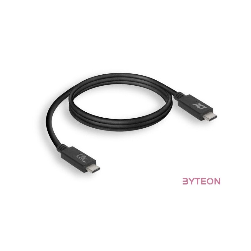 ACT AC7451 USB4 40Gbps connection cable C male - C male 0.8m USB-IF certified Black