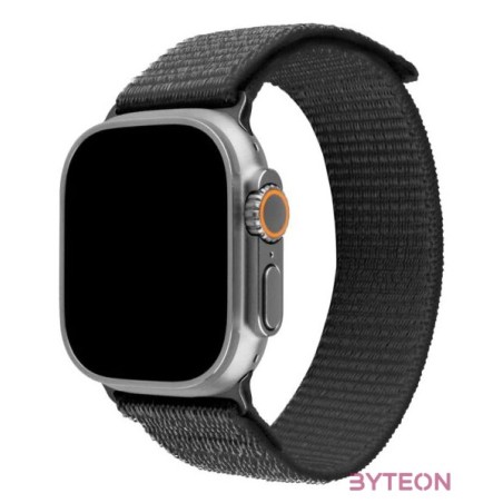 FIXED nylon sportos óraszíj Apple Watch Ultra 49mm-es okosórához, sötétszürke FIXNST2-1029-GR