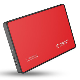 Orico SSD / HDD 2.5 külső ház, SATA III (piros)