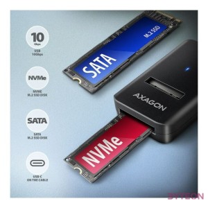 AXAGON ADM2-CM USB-C 10Gbps M.2 NVMe  SATA SSD Adapter